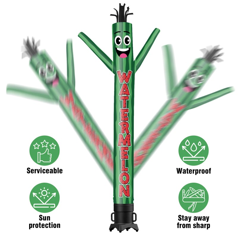 Watermelon Theme Inflatable Weird Wave Dancer Tube Man Outdoor Advertising