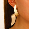 Chunky Geometric Twisted Statement Earrings for Women, Exaggerated 14K Gold