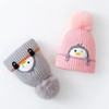 Kids Beanie Hat & Scarf Set with Penguin Design, Warm