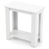 Costway 2-Tier Living Room Compact Modern Wooden Side Sofa Table