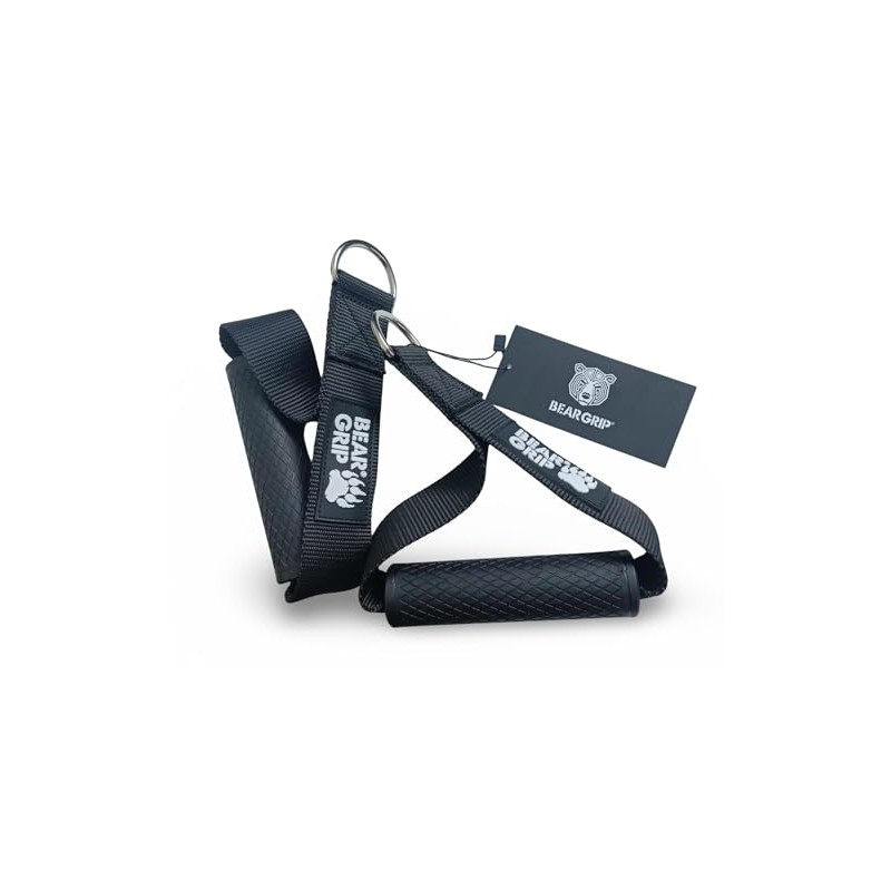BEAR GRIP - Cable Machine Handles, Resistance Band Handles, Strong