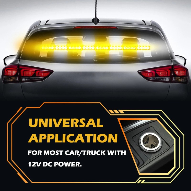 cshauauto 35" LED Emergency Strobe Light Bar Rooftop Warning Traffic