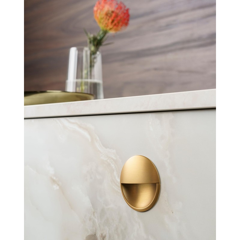Gedotec Furniture handles made of metal, 1 piece shell handle,