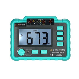 Digital Insulation Resistance Tester, DC250V/500V/1000V Insulation Resistance Tester LCD Insulation Resistance Meter with Backlight VC60B+ Digital Megaohmmeter Resistance Tester