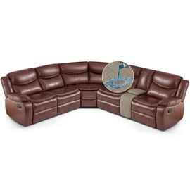 KinCam Waterproof Sectional Couch Covers, Oversized Recliner Sofa Covers for Reclining L Shape Couch, Non Slip Couch Cover for Sectional Sofa Washable Slipcover (1 Seat Console Cover, Khaki)