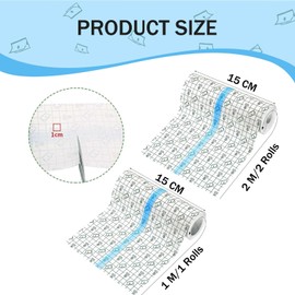 ATAUSD Tattoo Film 3 Rolls, Tattoo Plaster, 15 cm x 5 m Waterproof Transparent Bandage, Tattoo Film Healing, Tattoo Aftercare, Second Skin, Shower Plaster Bandage (2 Rolls 2 m + 1 Roll 1 m)