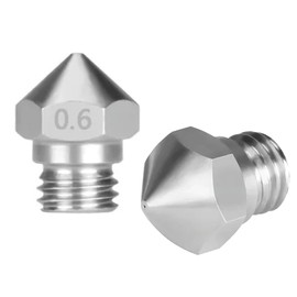 2pcs Stainless Steel 3D Printer M7 MK10 Nozzles – 0.6mm for 1.75mm Filament, Compatible with MK10 Hotend Extruders