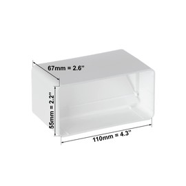 110x55mm Duct Connector with Non-Return Damper Flap - Straight Joint - Rectangular Flat PVC Ducting