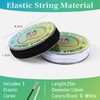 1mm Bracelet String, Elastic for Bracelet Making, 2-Color Set (Black/White)