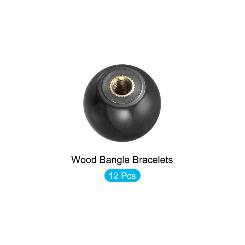 METALLIXITY Threaded Ball Knobs (25mm/0.98") 12Pcs, Plastic Ball Lever Knob