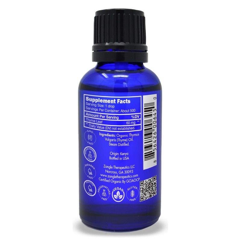Organic, Thyme Essential Oil, Food Grade – 100% Pure, Thyme