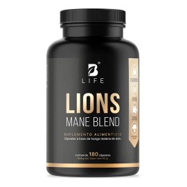 Hongo Melena de León con 180 Cápsulas | Hasta 3 meses De Consumo | Apoyo a la Concentración, Memoria y Bienestar Cognitivo | Extracto de Lions Mane en