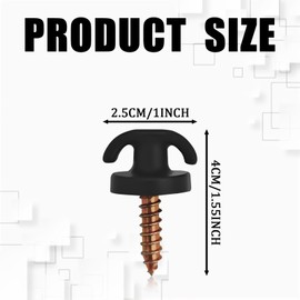 QKYS 4PCS Car Small Cargo Net Hook, Cargo Net Replacement Hooks Hardware Kit, Tie Down Hanging Fastener, Car Nets for Trunk, Universal Mesh Pocket Hook for Most Cars