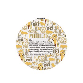 WSNANG Greek Sorority Gift for Women 1943 Memorabilia Compact Mirror Women Member Gift Sorority Sister Gift (43SororityMirror)