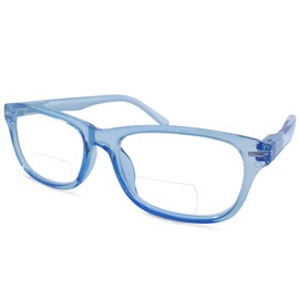 New York Bifocal Reading Glasses Set (Clear Light Blue, 1.75)
