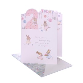 UK Greetings | 2nd Birthday Card for Girl | Happy Birthday Gifts | Her, Girls, Women | Special Girl Design | With Envelope | 155 x 235 mm