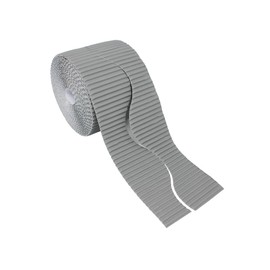 Bright Ideas Corrugated Border Roll for School Displays, Grey, 10cm x 7.5m. BI8209.