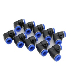 8 mm IQS Pneumatic Angle Connector 90° Pack of 10 - Hose Connector Compressed Air Connector