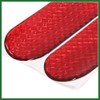 Motoforti 12cmx4cm Car Exterior Reflector Decal Reflective Sticker Red 2pcs