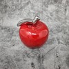 Moderne Skulptur Dekofigur Apfel aus Keramik Rot Höhe 10 cm