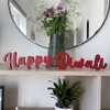 Luck and Luck Wooden Happy Diwali Sign Decoration, Hinduism Jainism