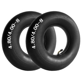 4.80/4.00-8 Heavy Duty Inner Tube, with Bent Valve, for Wheelbarrows, Mowers and More [Thickened] (2 Pack)