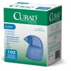 Curad Blue Flex-Fabric Adhesive Bandage, Metal-Detectable, 1" x 3" Size,