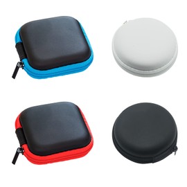 4 x Headphone Boxes, Multifunctional Storage Bag, Portable Storage Box, Protective Case for Headphones (2 Styles and 4 Colors)