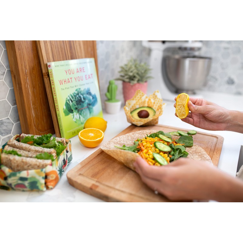Trifecta Living Co. Versatile Beeswax Wraps,Set of 7-Fresh Food Keeper,