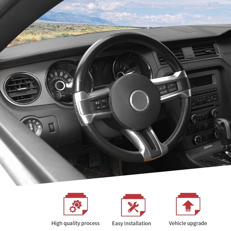 JeCar 4pcs for Mustang Carbon Fiber Interior Dash Vent Cover