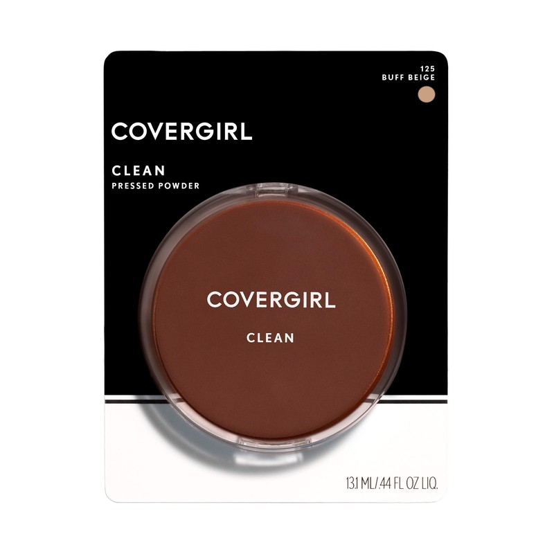 Covergirl Clean Pressed Powder Foundation, 125 Buff Beige, 0.39 Fl
