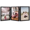 5x7 Triple Hinged Frames, 3 Folding Picture Frame, Stand Vertically