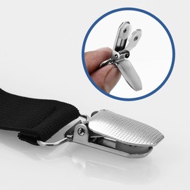 HAOYULUO Pack of 16 adjustable bed sheet straps, elastic bed sheet straps, suitable for sofas, smooth ironing boards and bed sheet attachments (black)