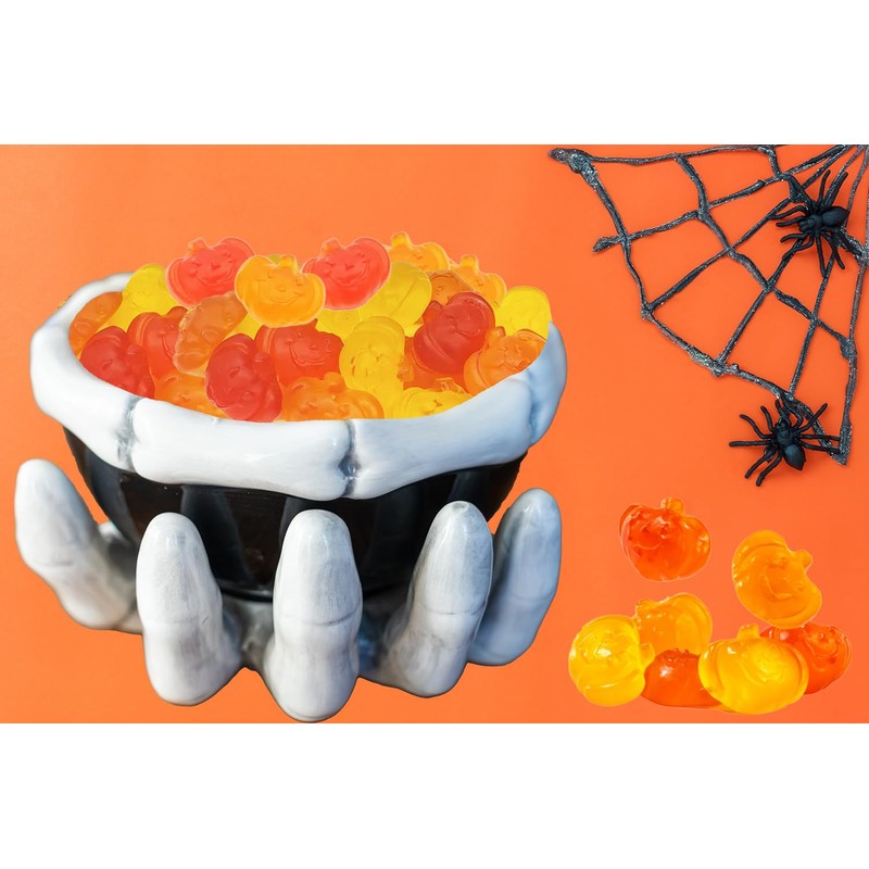 Fruidles Fall Mini Gummy Pumpkins Candy, Assorted Fruit Flavors Gummies,