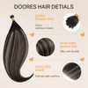 DOORES I Tip Hair Extensions Human Hair, Balayage Natural Black