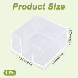 GORGECRAFT Acrylic Sticky Note Holder 8.2 x 8.2cm Crystal Clear Self-Stick Notepad Holder Organizer Sticky Cube Note Pad Dispenser Case for Dorm Room Office School Home Desk Teachers