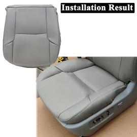 NLQR Medium Gray Front Passenger Side Bottom Replacement Seat Microfiber Leather Cover Compatible with Toyota 4Runner 2003 2004 2005 2006 2007 2008 2009