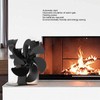 Wood Stove Fan 6 Blades Heat Powered Burning Fireplace Fan
