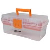 Homak 12-Inch Plastic Transparent Toolbox with Tray, TP00112055