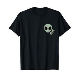 Cute Alien Peace Sign T-Shirt