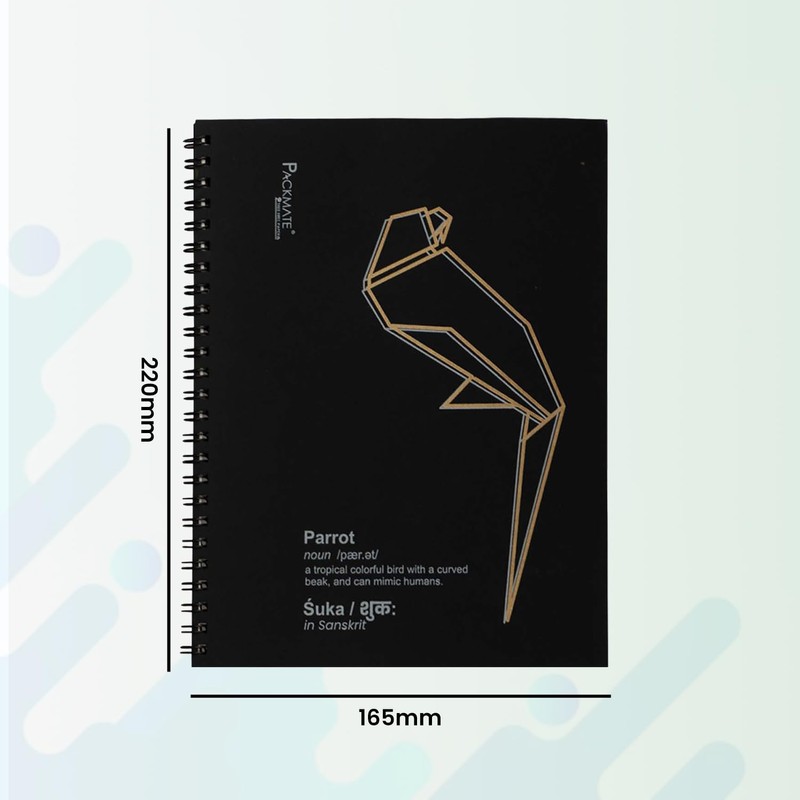 Packmate Spiral Notebook (Pack of 3), Unbleached Chemical free Recycled