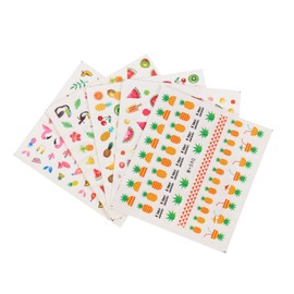 Operitacx 10 Sheets Fruity Stickers Nail Art Stickers Scrapbook Stickers Make Yourself Nail Stickers Laptop Sticker Paper Waterproof Scrapbook Nail Set Decorate