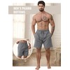IHU 3 Pack Men's Cotton Pajama Shorts - Soft Sleepwear