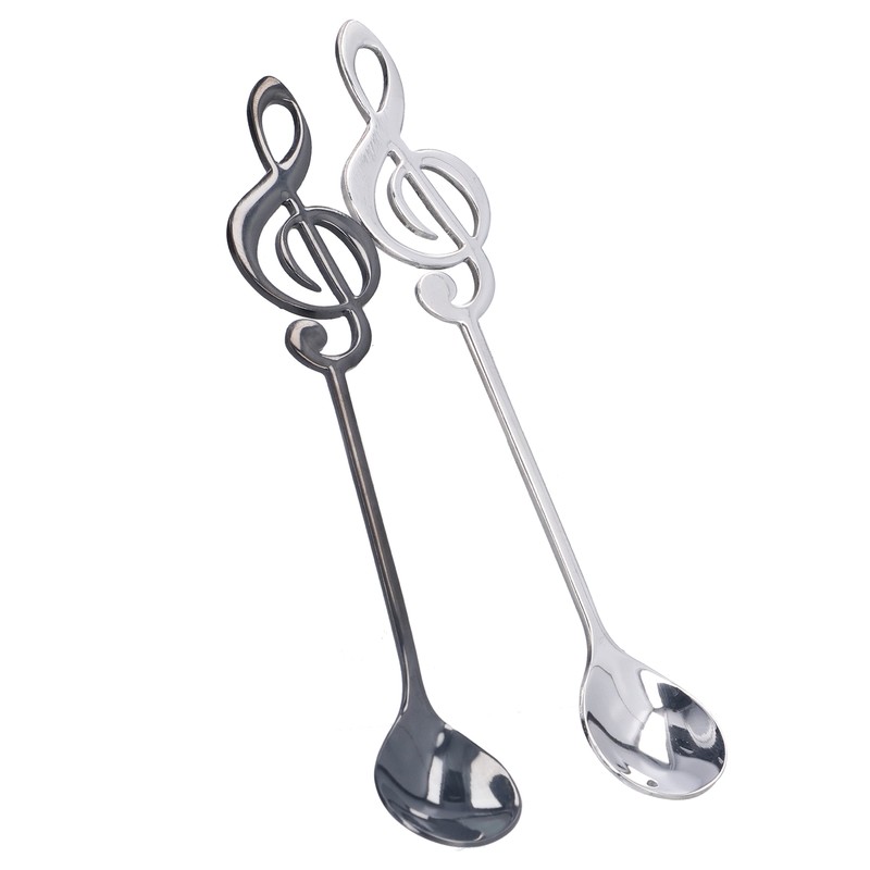 304 Stainless Steel Spoon Innovative Musical Notes Stirring Spoon for