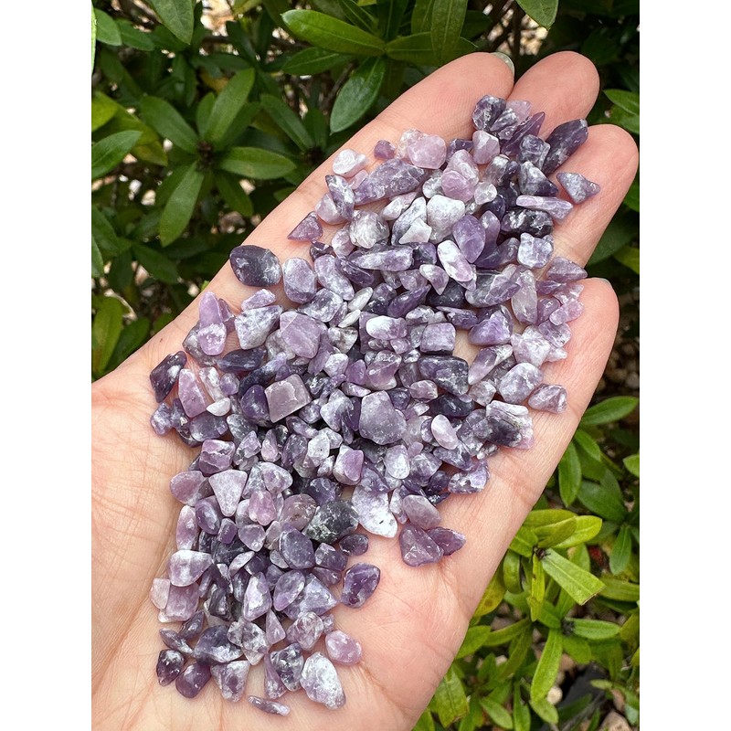 Lepidolite Chips – Natural Mini Lepidolite Stones, Crushed Undrilled Lepidolite,