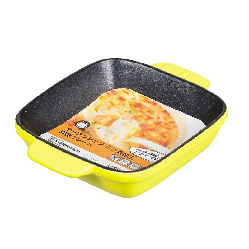 Pearl Metal L-1822 Oven Chef Fluorine Heat Resistant Deep Plate