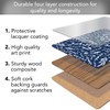 CounterArt Navy Meadow Sketch Premium Decorative Hardboard Tabletop Placemats 4-Pack