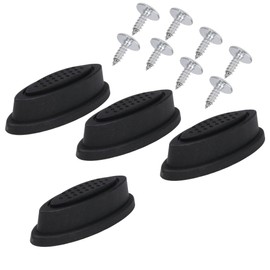 SHANOER 4pcs Suitcase Side Studs Foot Pads Bracket Z020 Luggage Travel Friction Reduction Replacement Repair Soft Sturdy Plastic Base Black