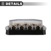 Motoforti Universal Fuse Holder Distribution Block, Plastic Zinc Alloy, Black