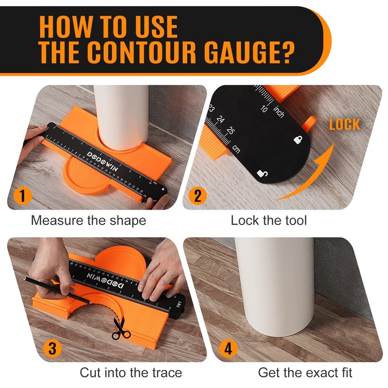 dodowin Contour Gauge with Lock, Fathers Day Gifts for Men